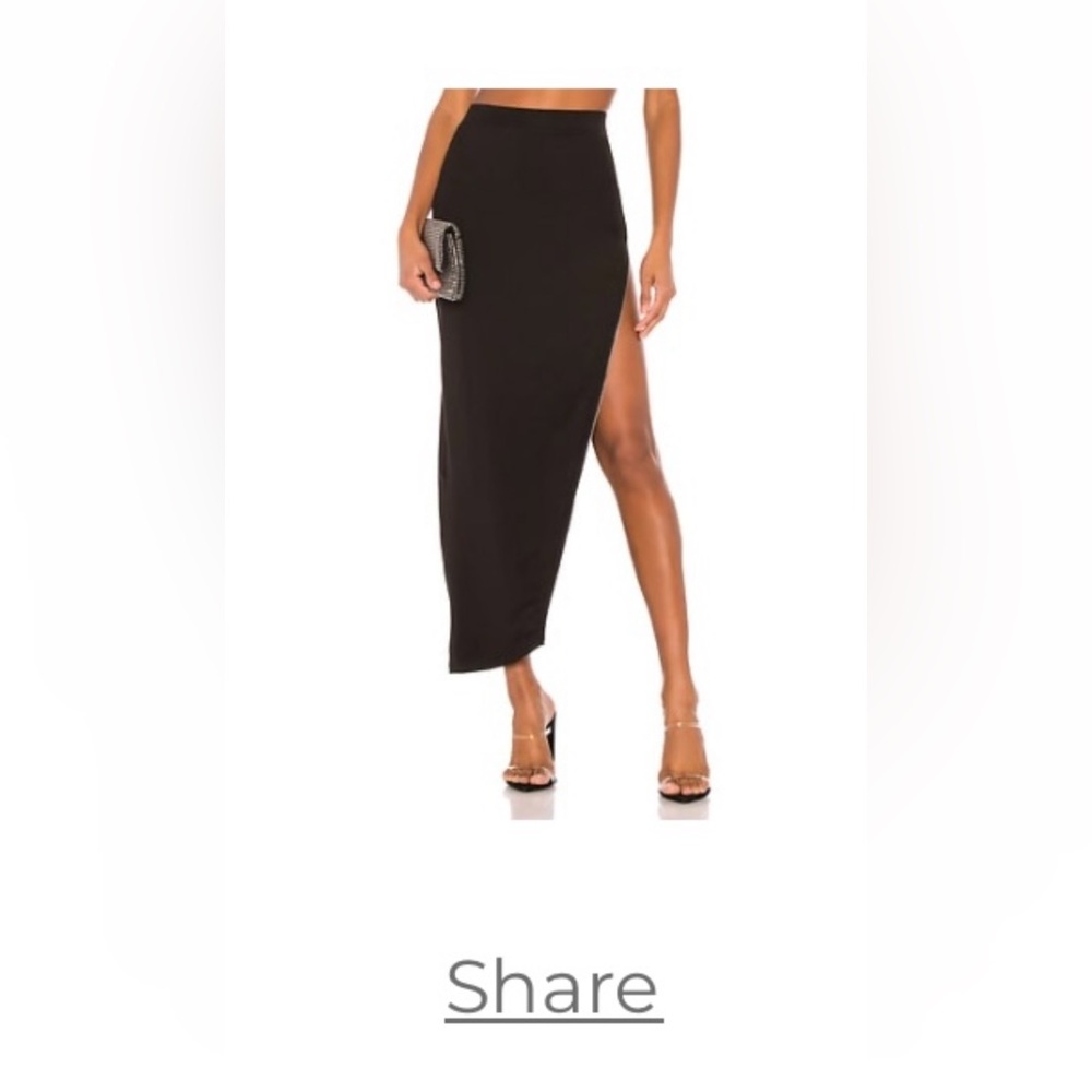 Superdown Black Asymmetrical Skirt